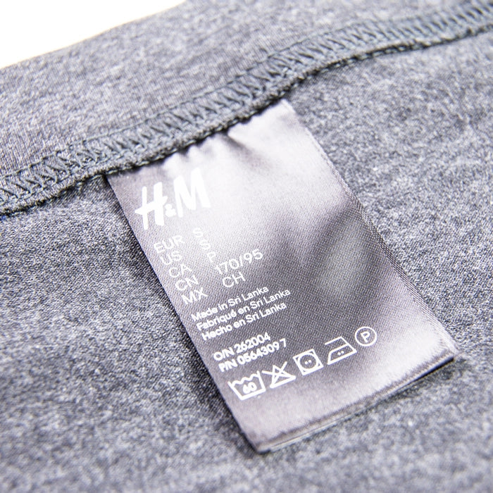 The short boxer label, Made in Sri Lanka