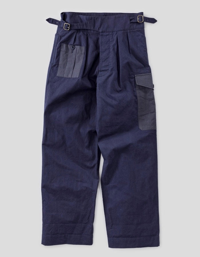 pantalon homme gurkha nigel cabourn bleu