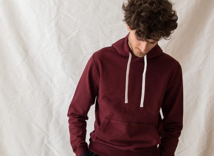 men's burgundy hoodie