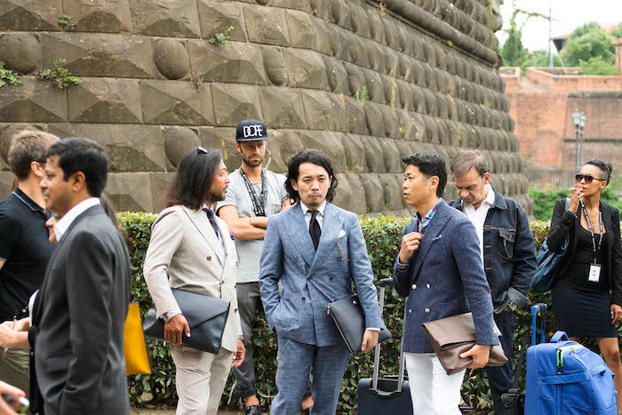 Japanese in double-breasted suit