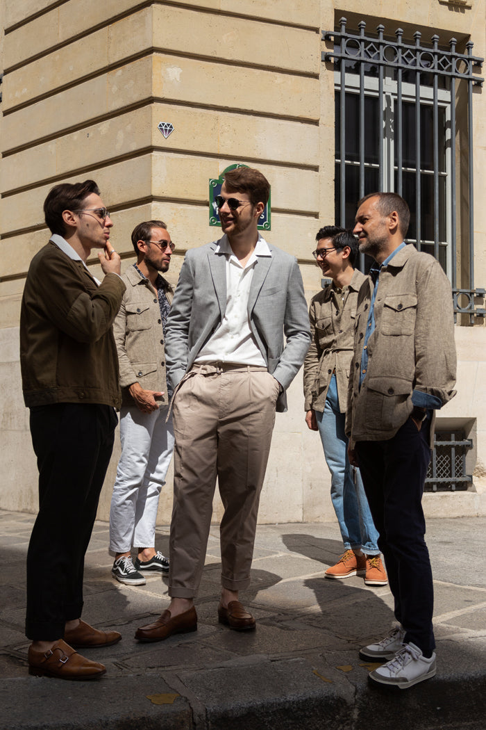 men's white shirt look