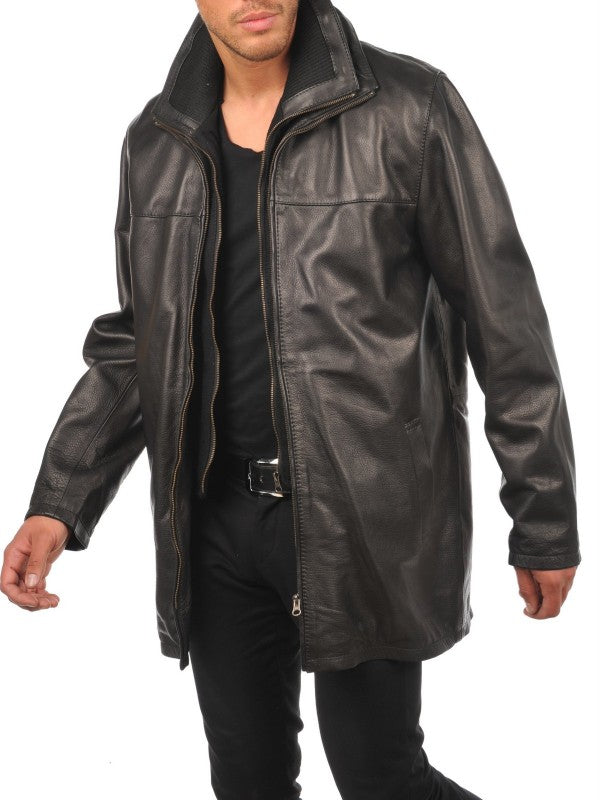 Leather parka