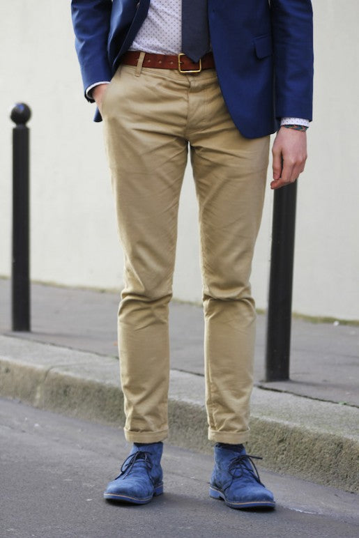 chinos and desert boots