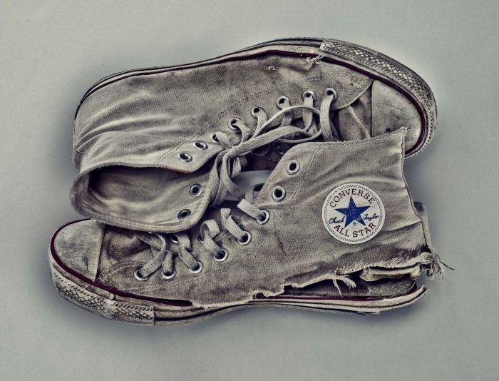 damaged converse