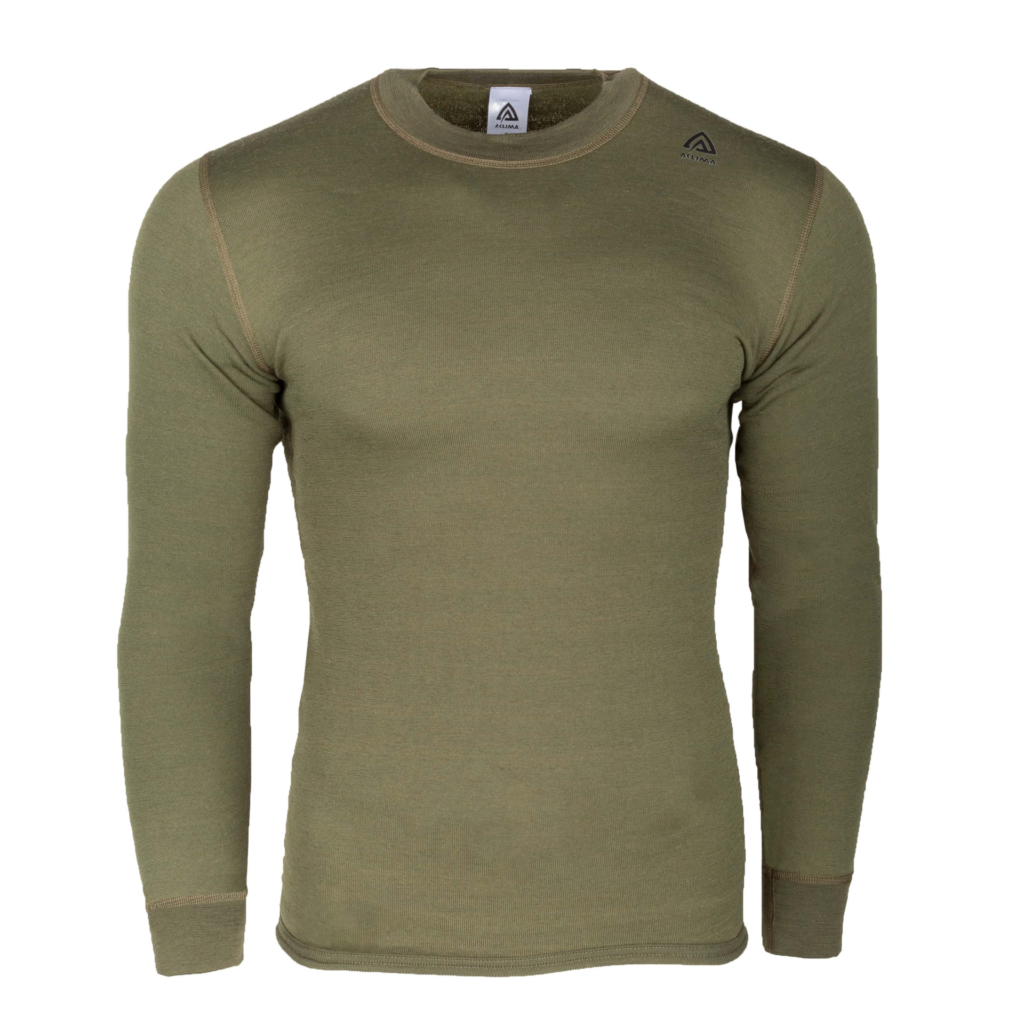 aclima long sleeve t-shirt merino wool khaki