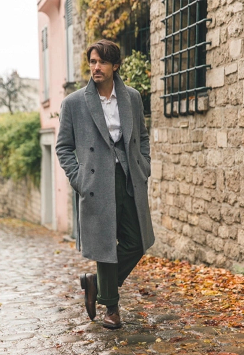 MANTEAU CROISÉ FITOU GRIS