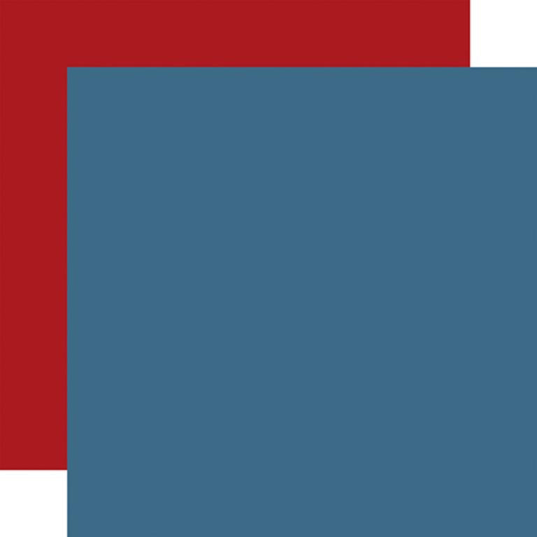 Echo Park Stars & Stripes Forever Blue / Dark Red Coordinating Solid