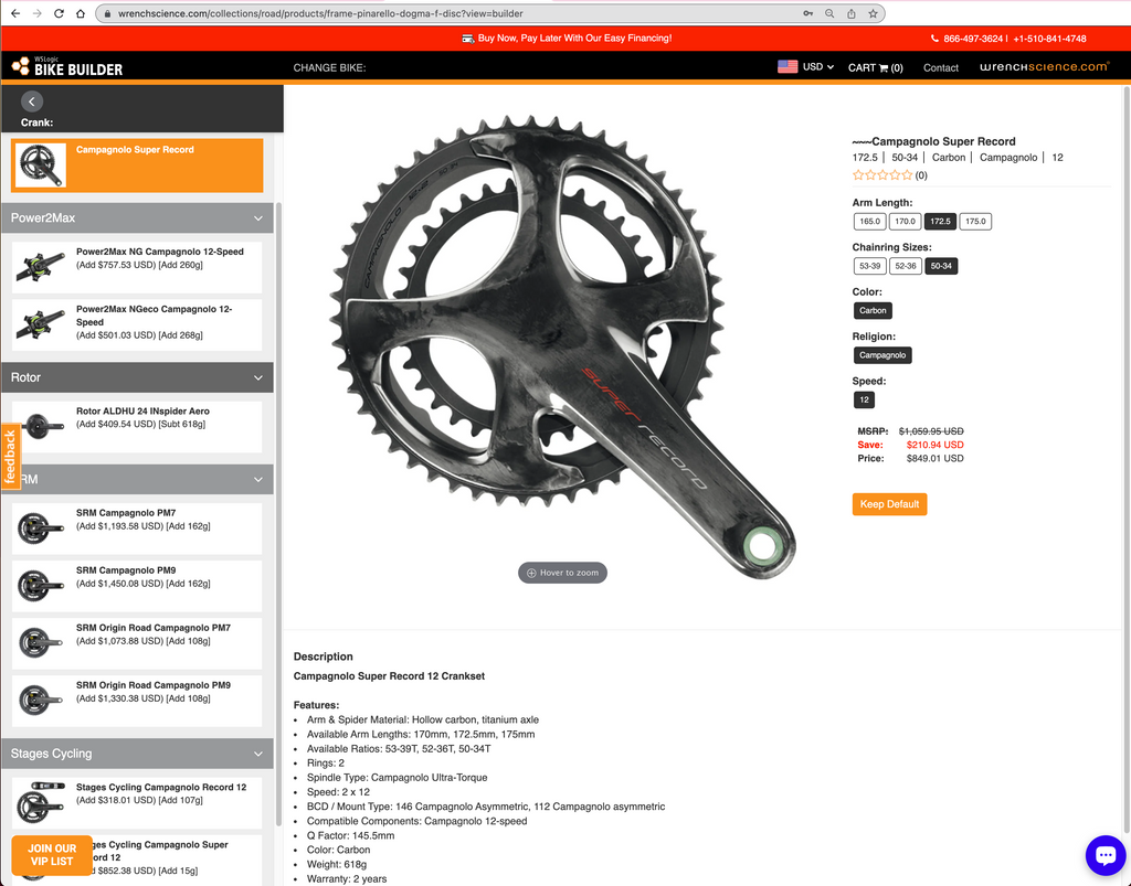 How to build a custom bike with Wrench Science Bike Builder Tool