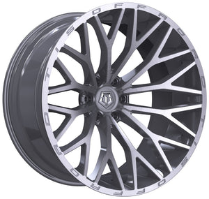 22X10 TIS Off-Road 566BSM Brushed Silver & Milled 6x135 10mm