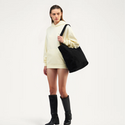 Vanilla White Drop Shoulder Hoodie
