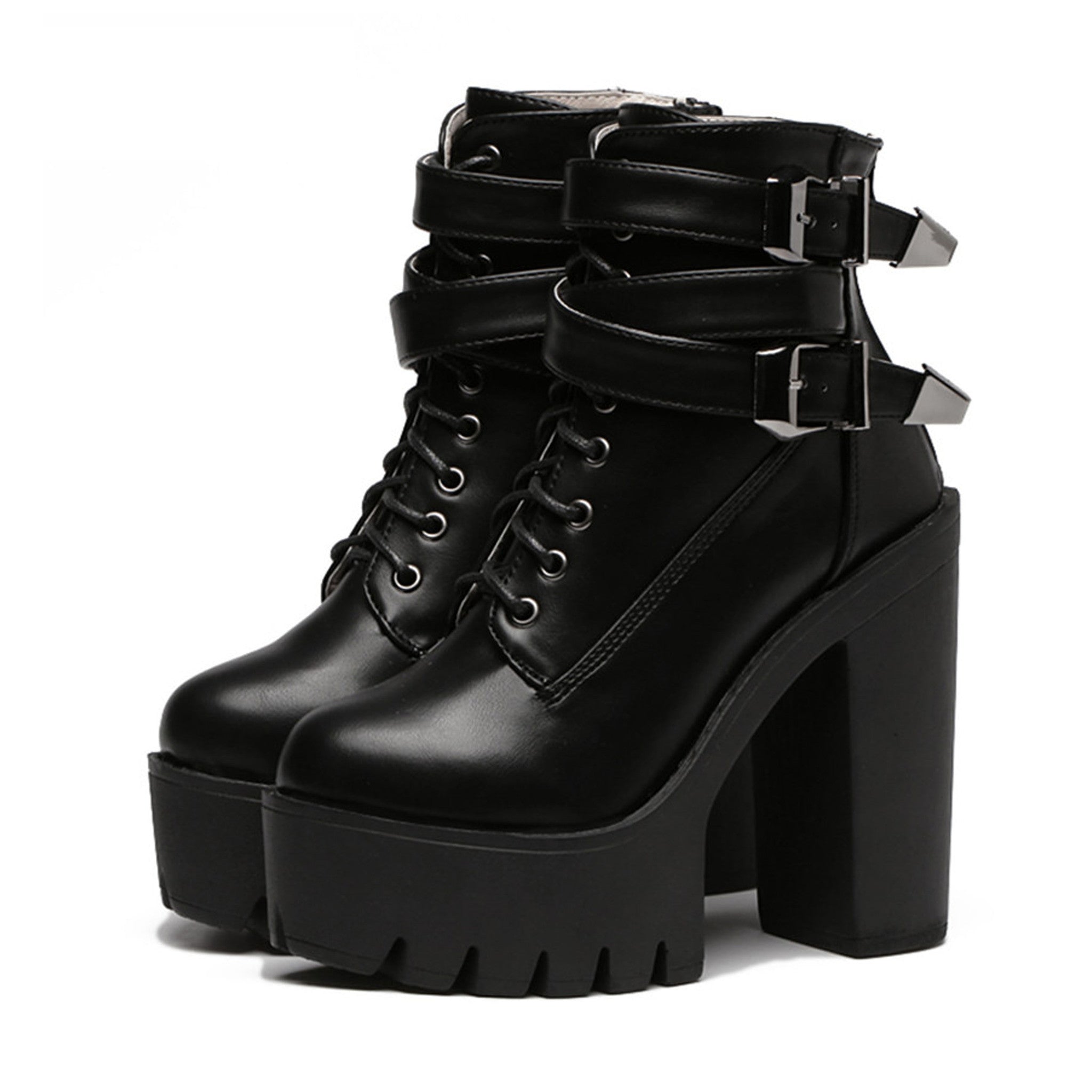 black high top boots