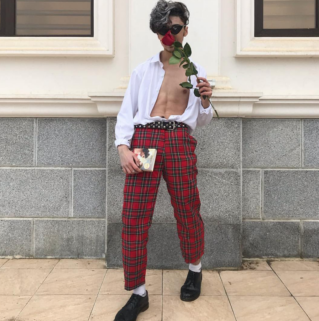 2019 Love Kills, Red plaid trousers – kokopiecoco