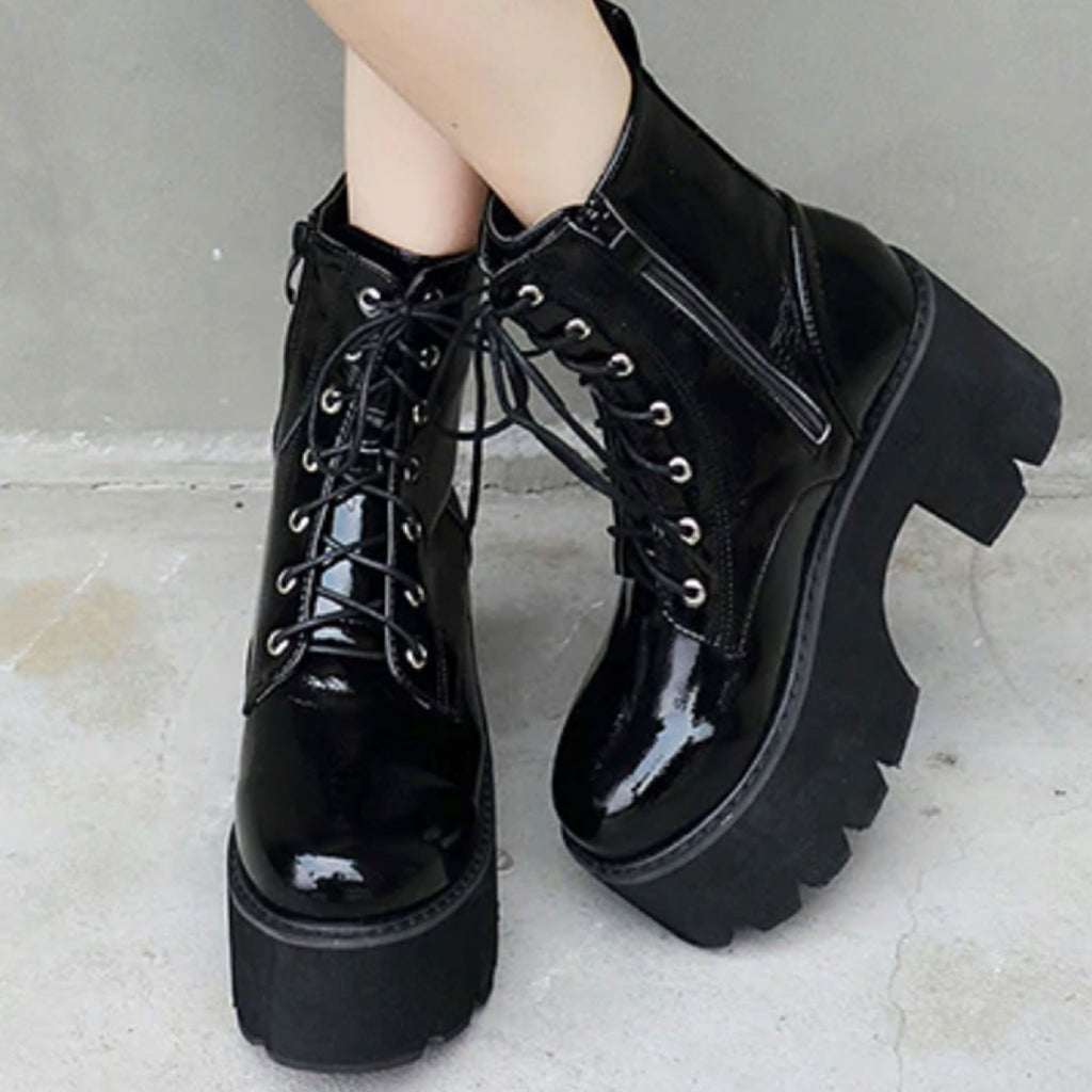 grunge platform boots