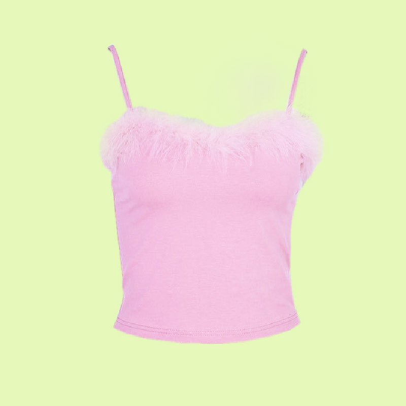 PINK BABE FURRY TOP – kokopiecoco