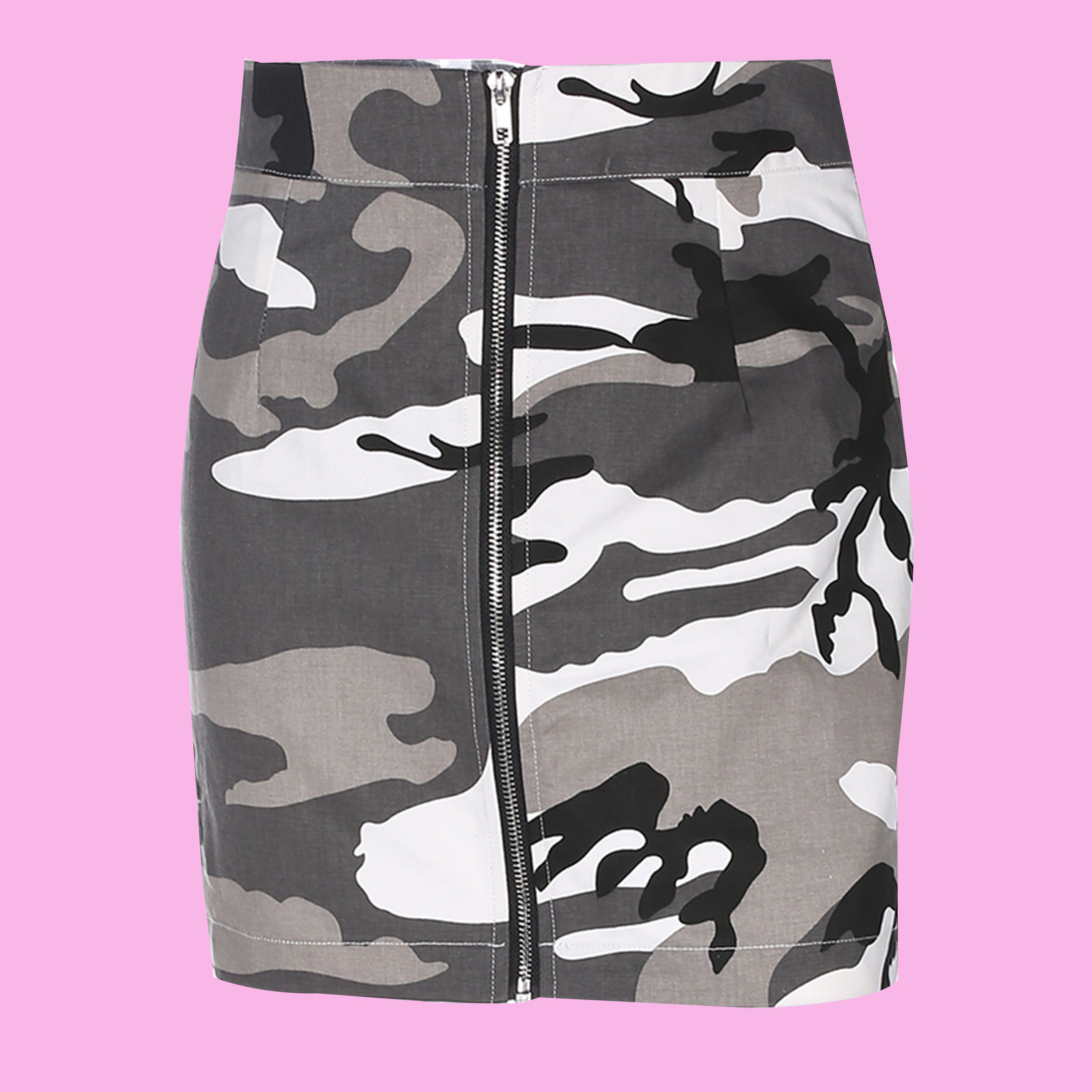 EARLY 00S CAMOUFLAGE A LINE SKIRT 