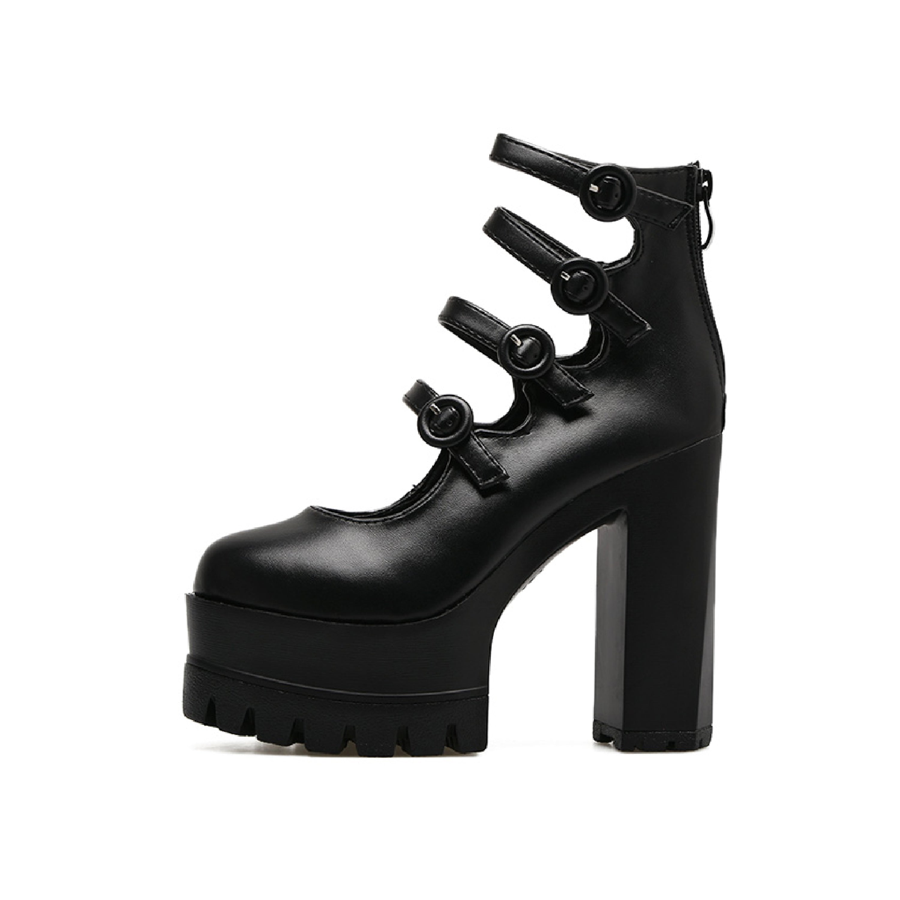 2019 KAWAII GOTH BUCKLE TUMBLRHIGH HEEL PLATFORM – kokopiecoco