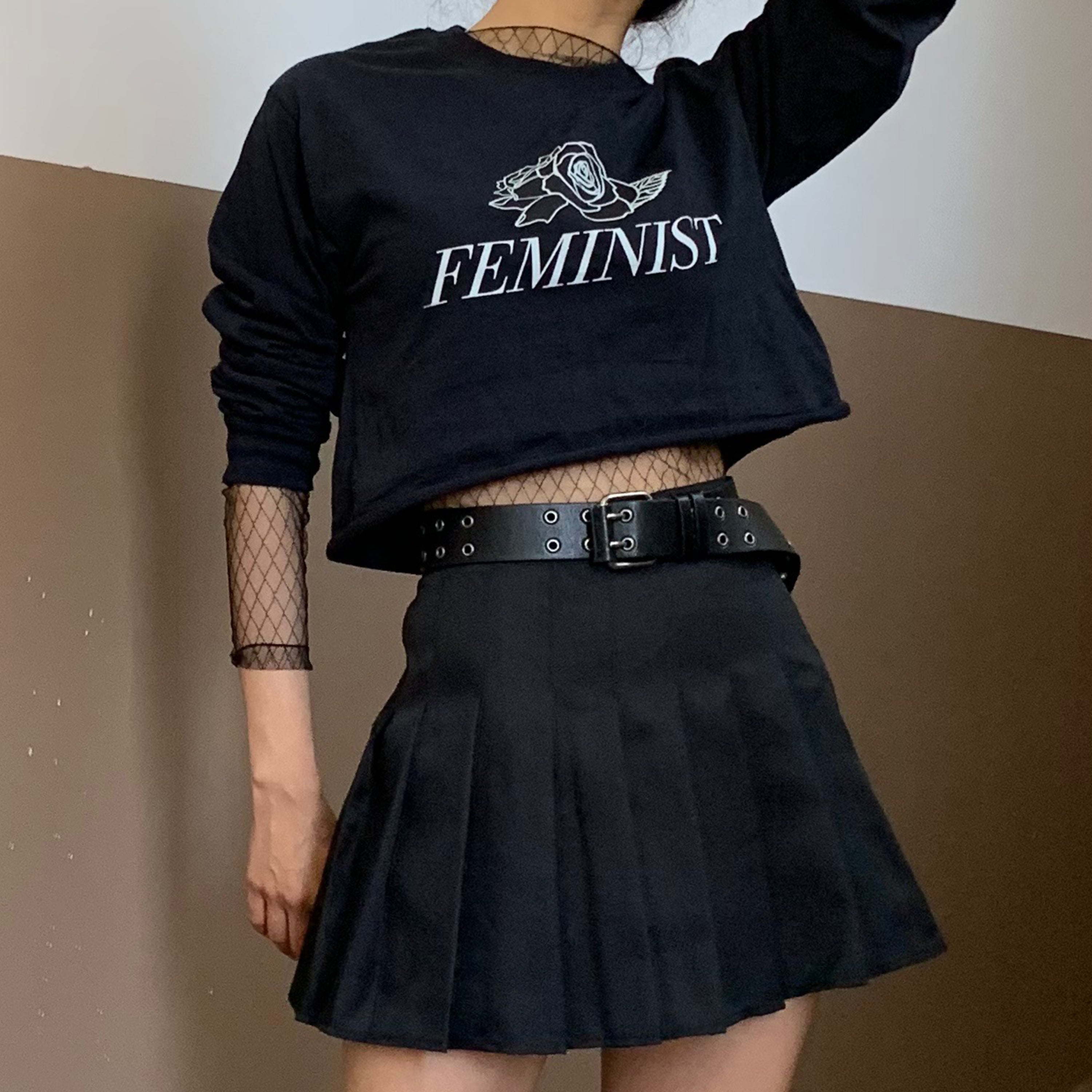 GIRLS POWER - NEW Feminist jumper crop top – kokopiecoco