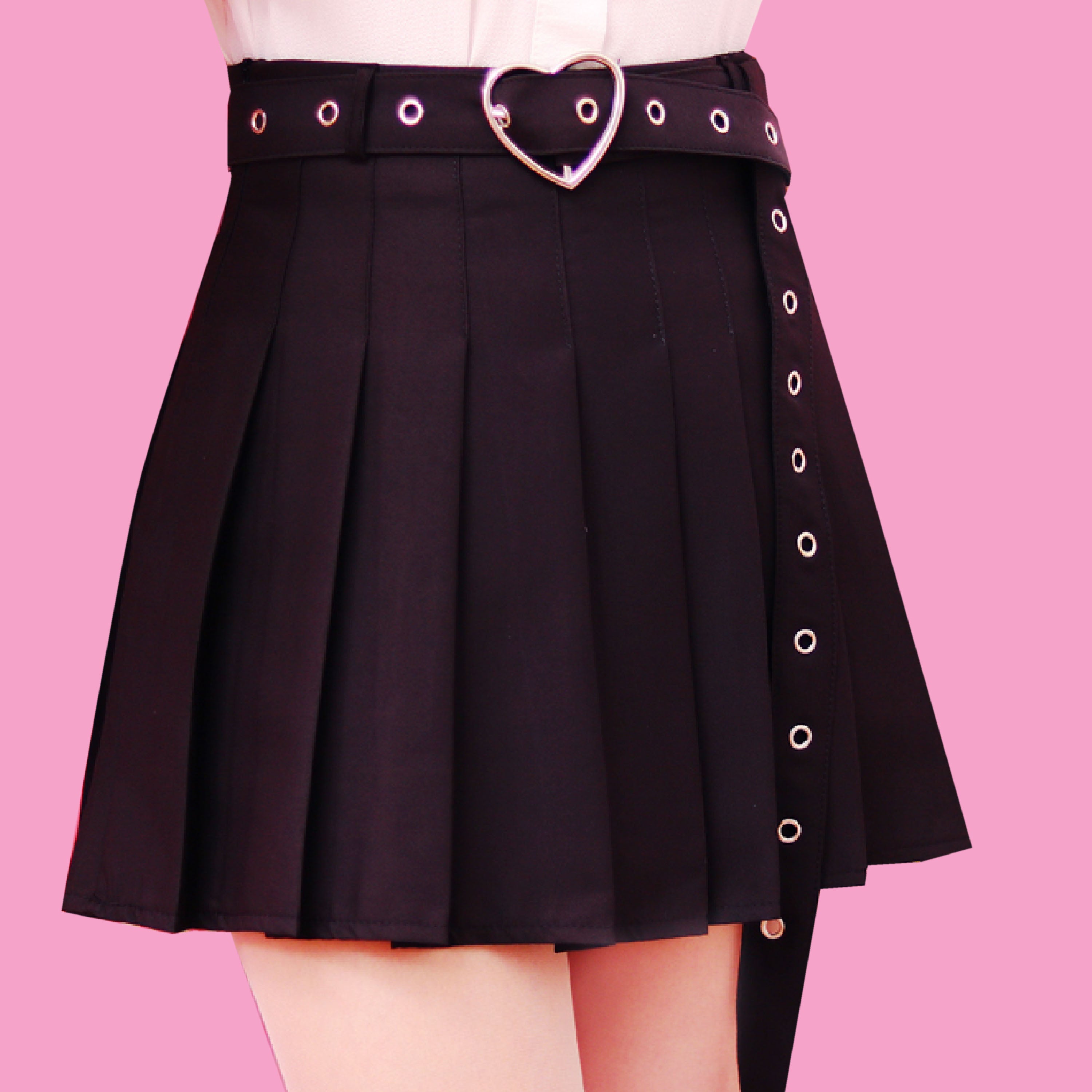 2018 Kawaii Goth Heart Belt Skirt Kokopiecoco 
