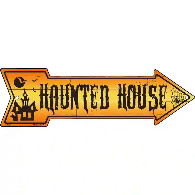 Haunted HouSe Novelty Metal Arrow Sign