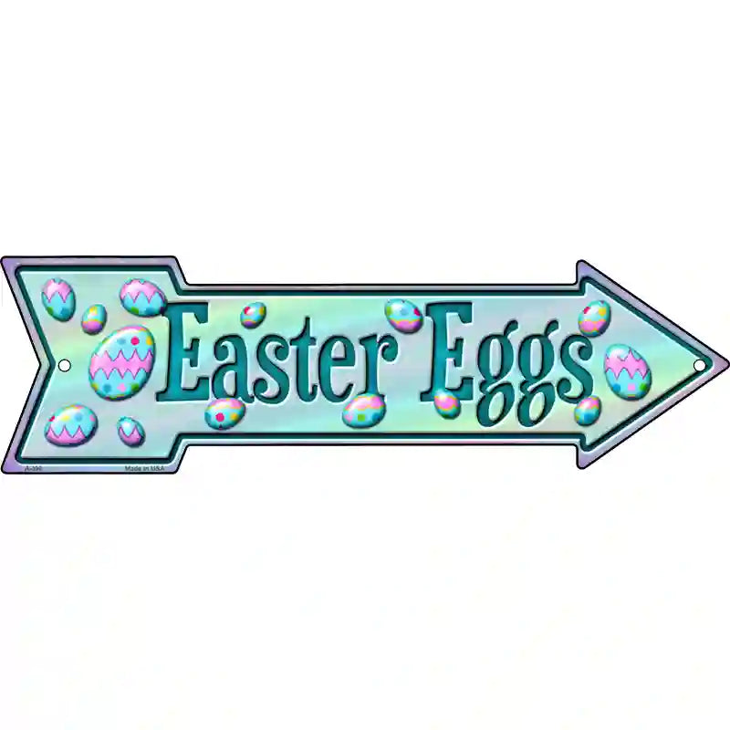 Easter EGGS Novelty Metal Arrow Sign