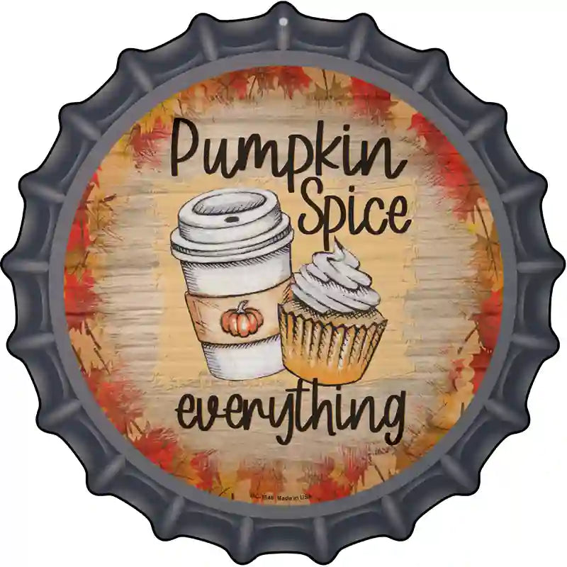 Pumpkin SPICE Nice Novelty Metal Bottle Cap Sign