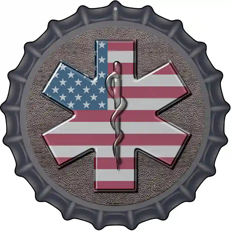 Medical Cross Novelty Metal Bottle CAP Sign BC-483