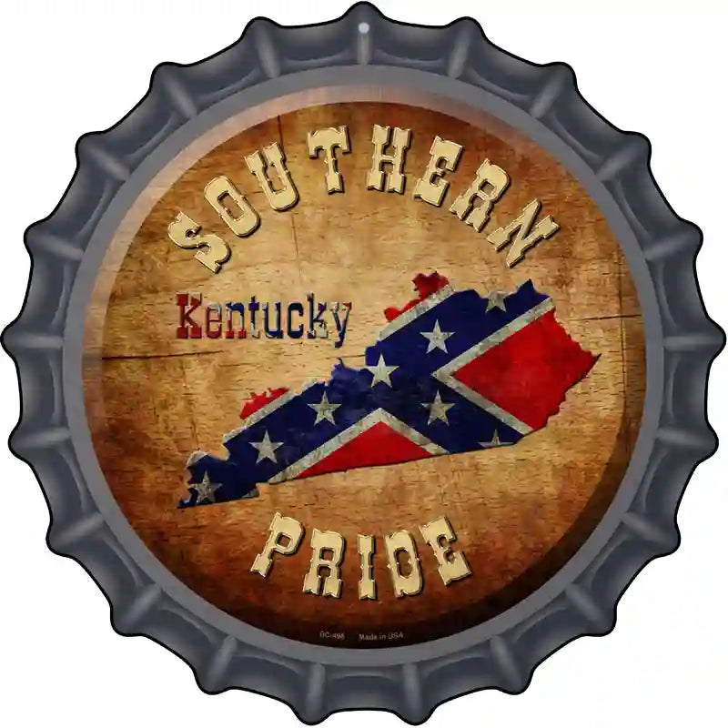 Southern Pride Kentucky Novelty Metal Bottle CAP Sign BC-496