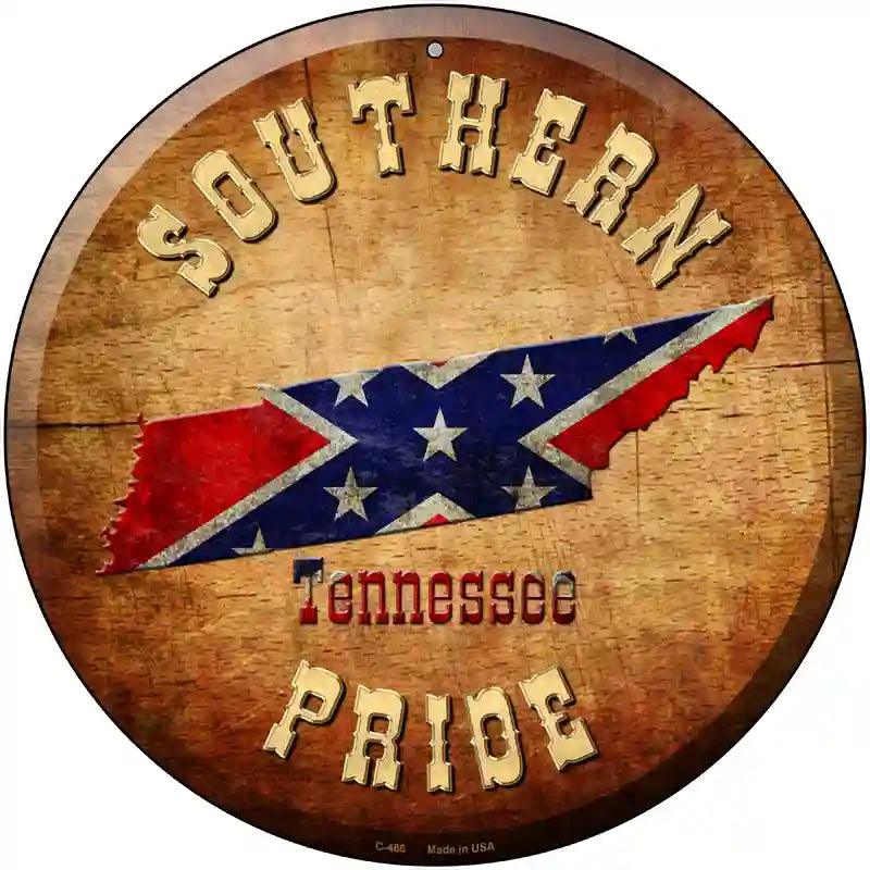 Southern PRIDE Tennessee Novelty Metal Circular Sign