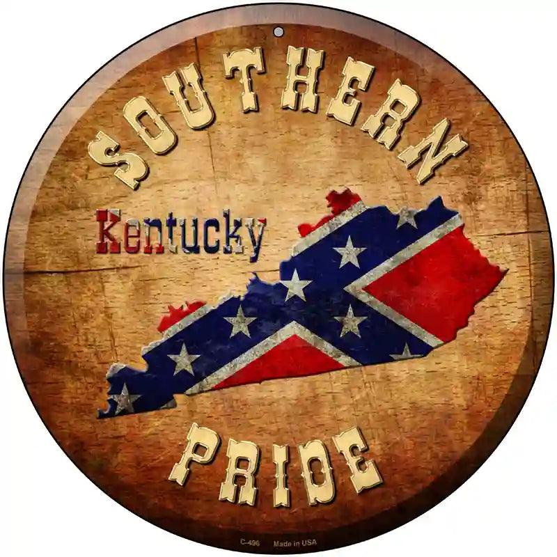 Southern PRIDE Kentucky Novelty Metal Circular Sign