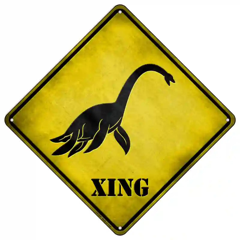 Sea Monster Xing Novelty Metal Crossing Sign
