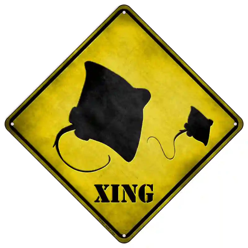 Stingray Xing Novelty Metal Crossing Sign