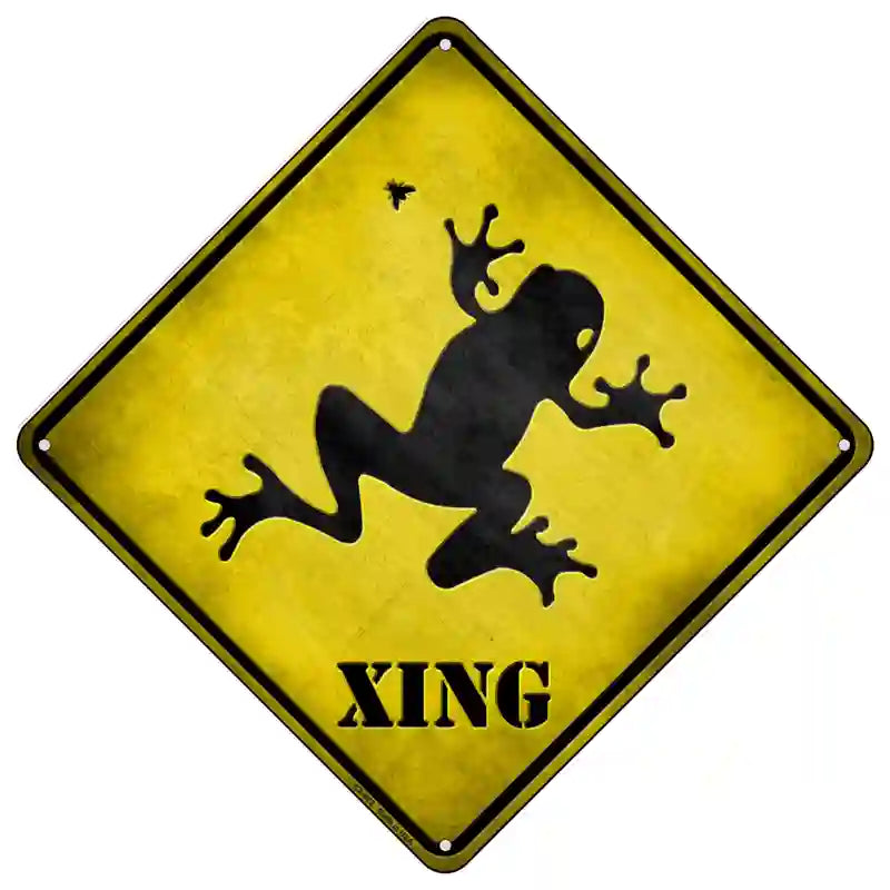 FROG Xing Novelty Metal Crossing Sign