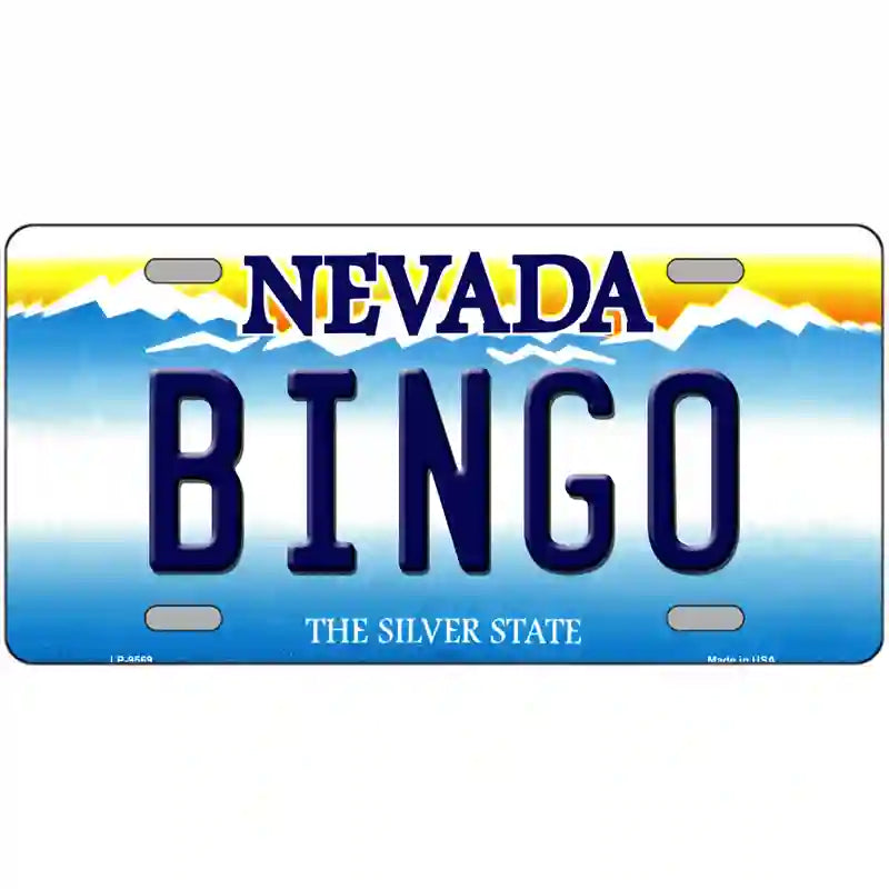 BINGO Nevada Novelty Metal License Plate