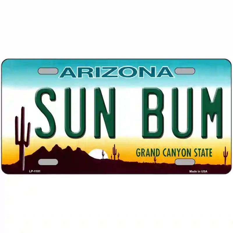 SUN Bum Arizona Novelty Metal License Plate