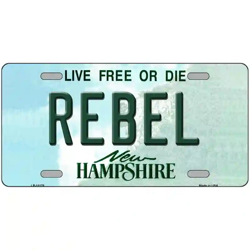 REBEL New Hampshire State License Plate