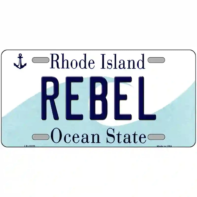 REBEL Rhode Island State License Plate Novelty License Plate