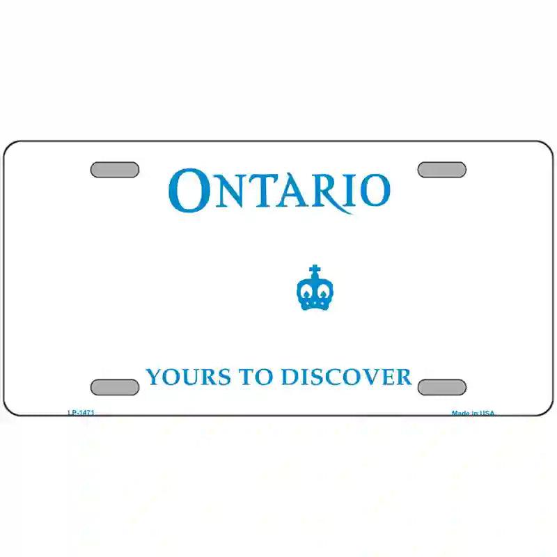 Ontario CANADA Novelty Metal License Plate