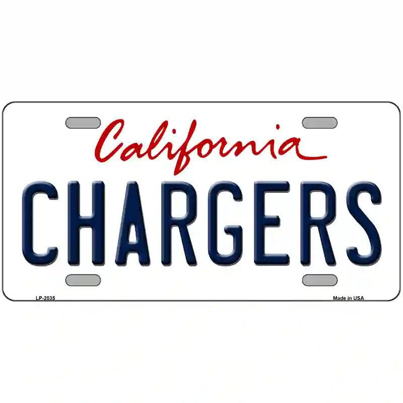 Chargers CALIFORNIA State Novelty Metal License Plate