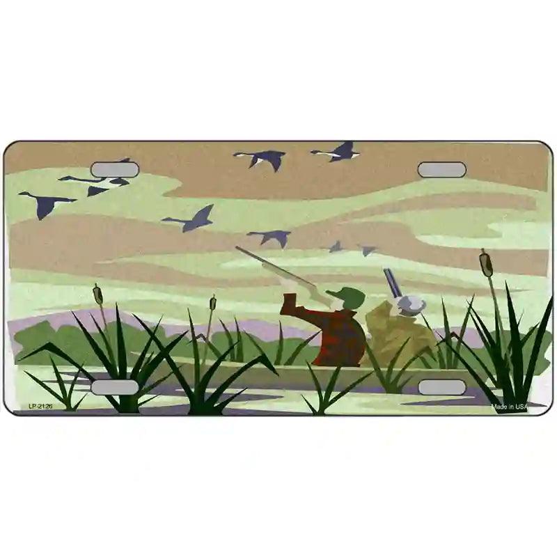 Duck Hunting CAMOUFLAGE Metal Novelty License Plate