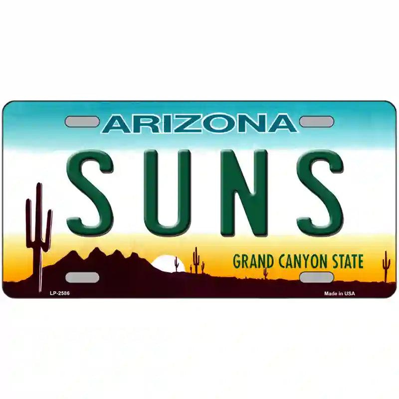 SUNs Arizona Novelty State Metal License Plate
