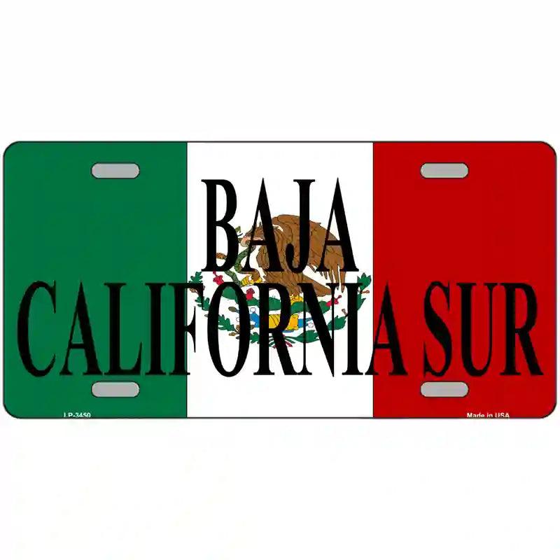 Baja CALIFORNIA Sur on Mexico Flag Metal Novelty License Plate