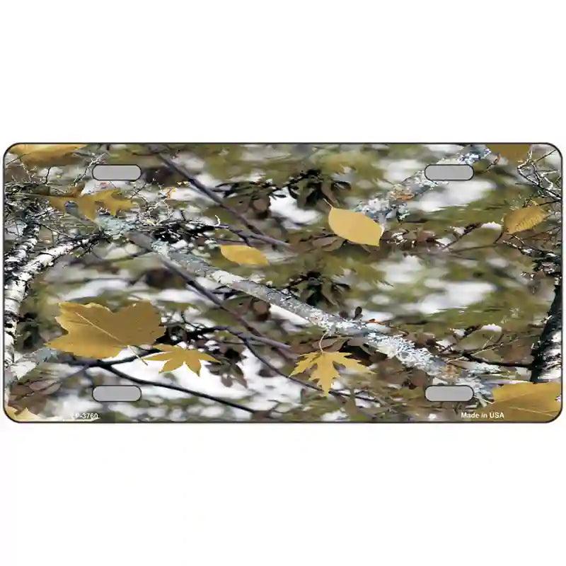 Real Leaf CAMOUFLAGE Metal Novelty License Plate