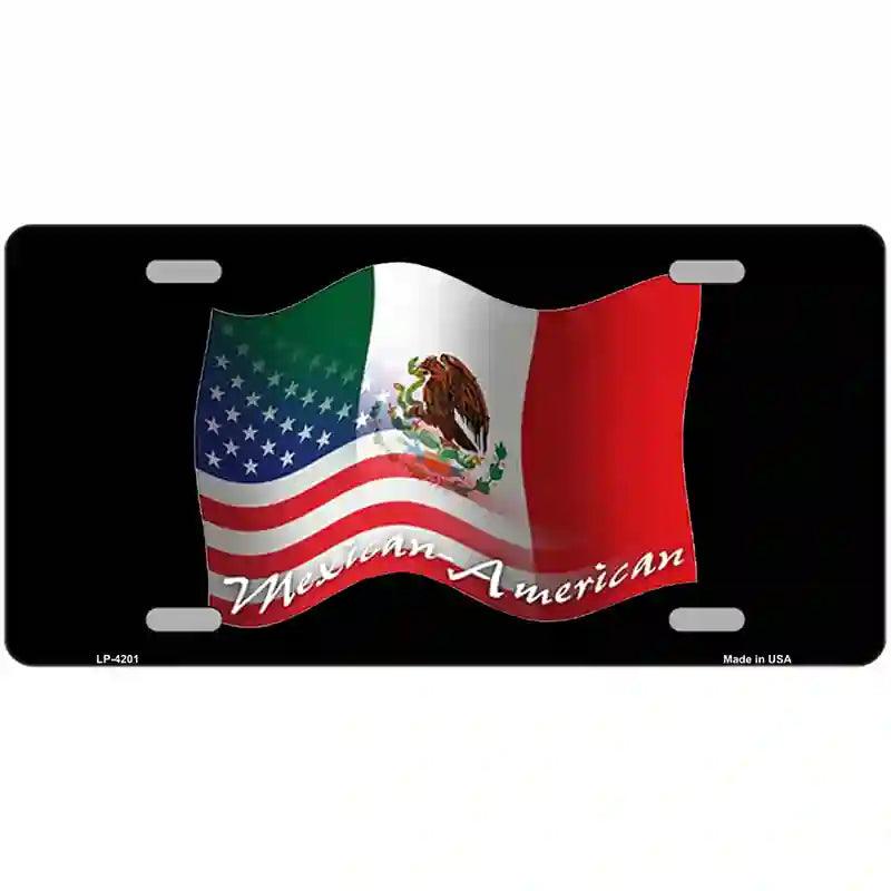 MEXICAN American Flag Metal Novelty License Plate