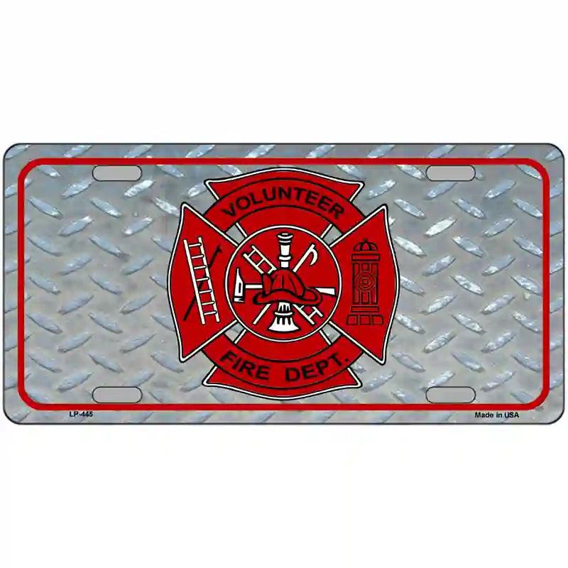VoluntEEr FirE DEpt MEtal NovElty LiCEnsE PlatE