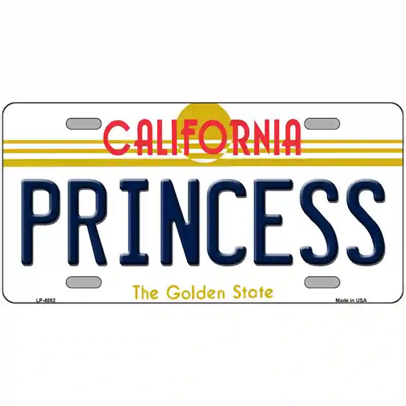Princess CALIFORNIA Novelty Metal License Plate