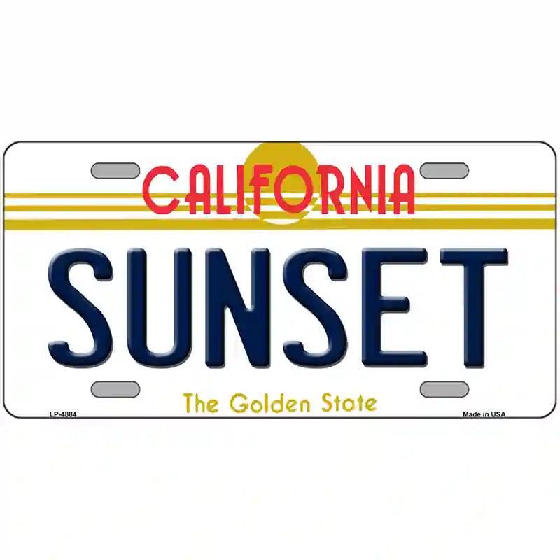 Sunset CALIFORNIA Novelty Metal License Plate