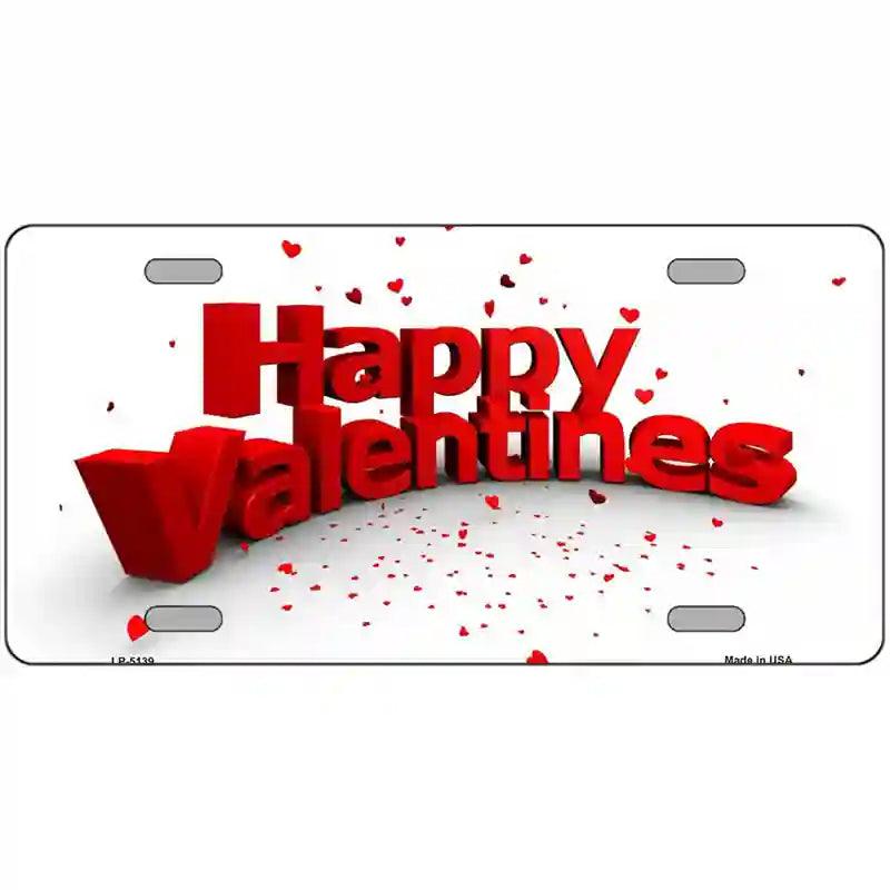 Happy VALENTINEs Metal Novelty License Plate