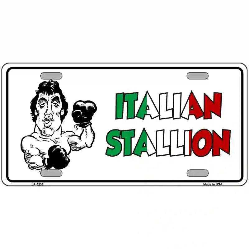 ITALIAN Stallion NOVELTY Metal License Plate