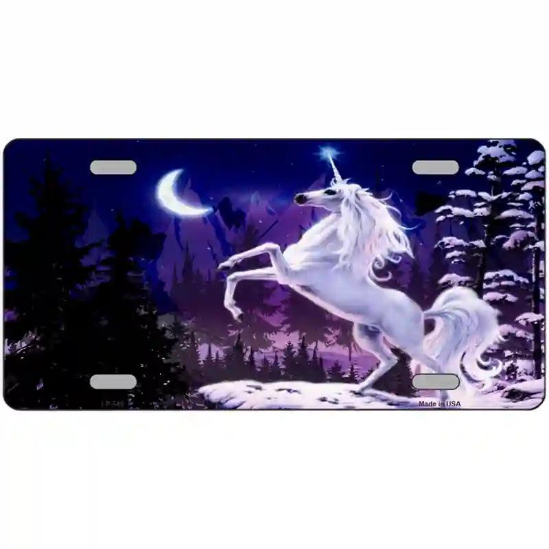 UNICORN Metal Novelty License Plate