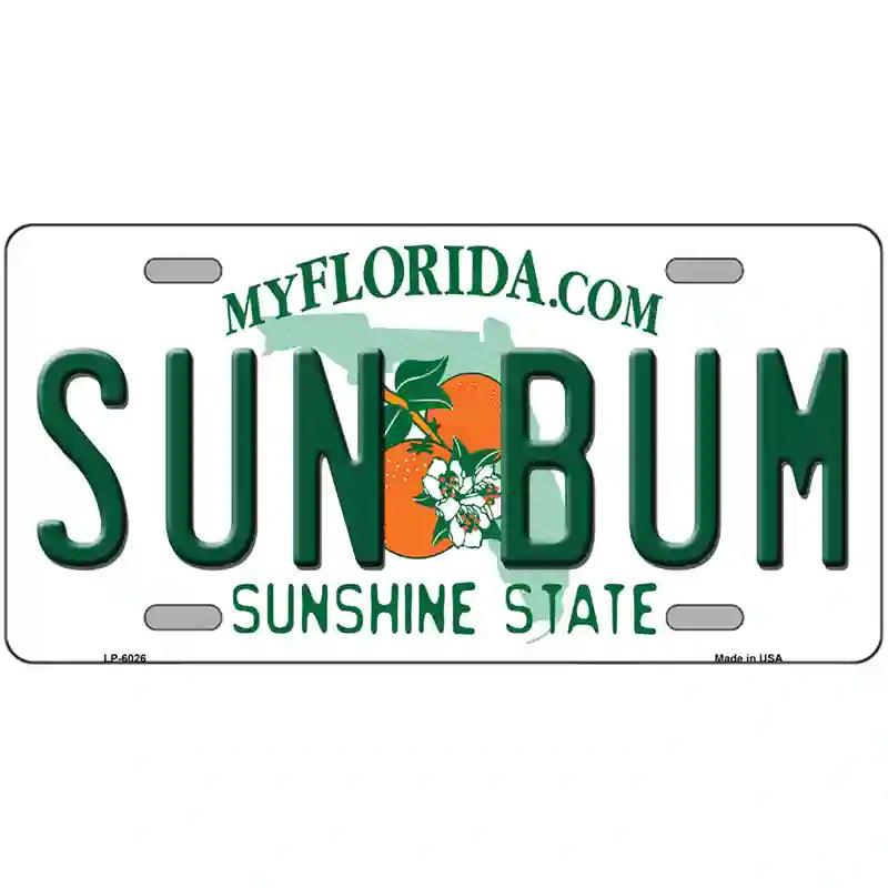 SUN Bum Florida Novelty Metal License Plate